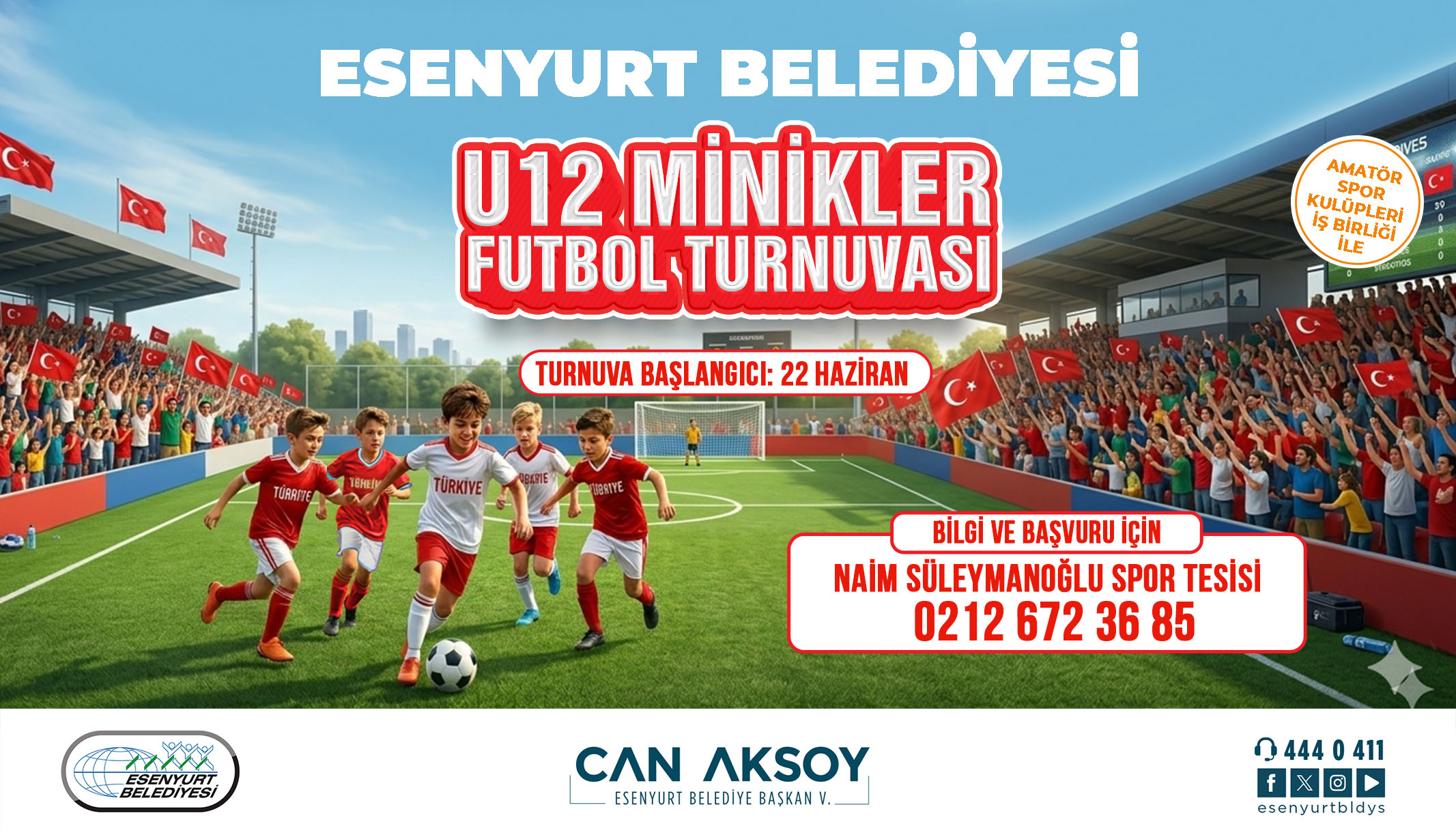 U12 Minikler Futbol Turnuvası Başlıyor!