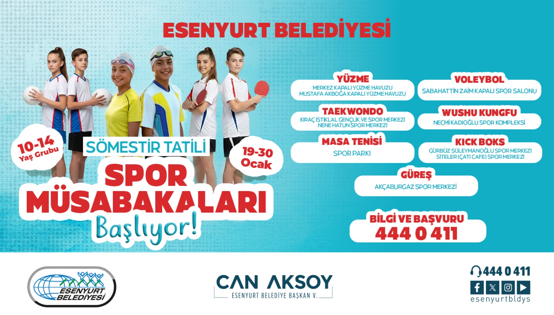 Sömestır Tatili Spor Müsabakaları Başlıyor