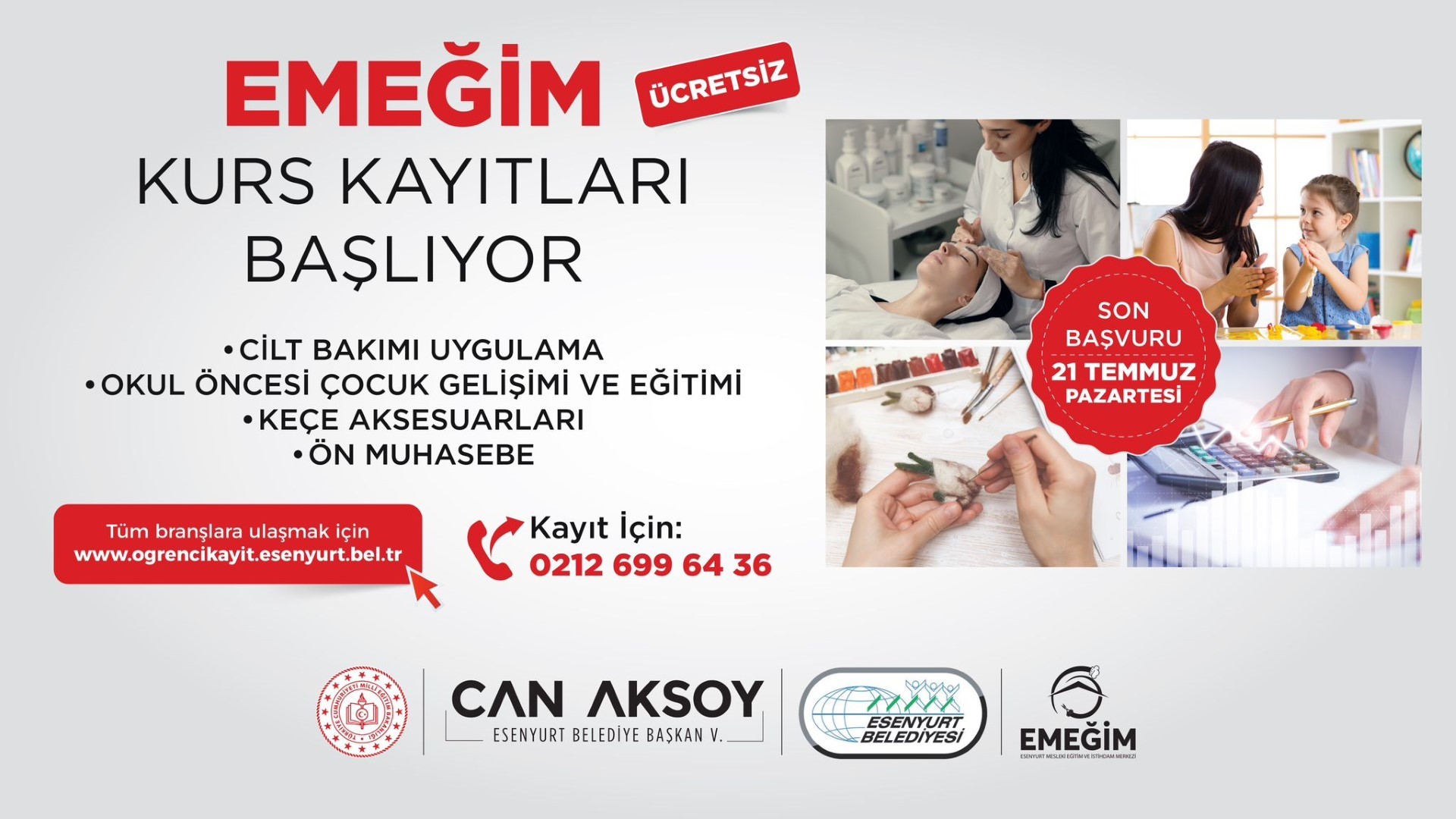EMEĞİM Kurs Kayıtları Başlıyor