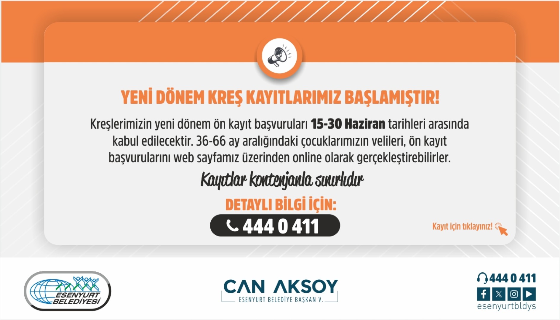 Yeni Dönem Kreş Kayıtlarımız Başlıyor!