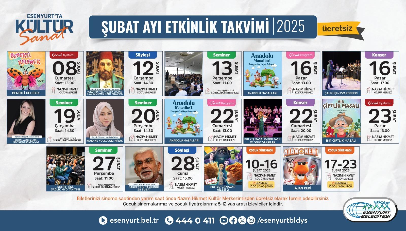 Şubat Ayı Etkinlik Takvimi | 2025
