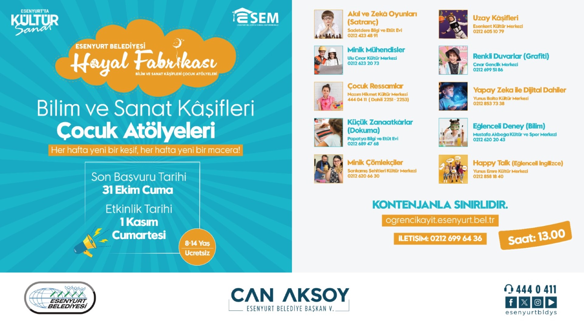 Hayal Fabrikası Bilim ve Sanat Kâşifleri Çocuk Atölyeleri