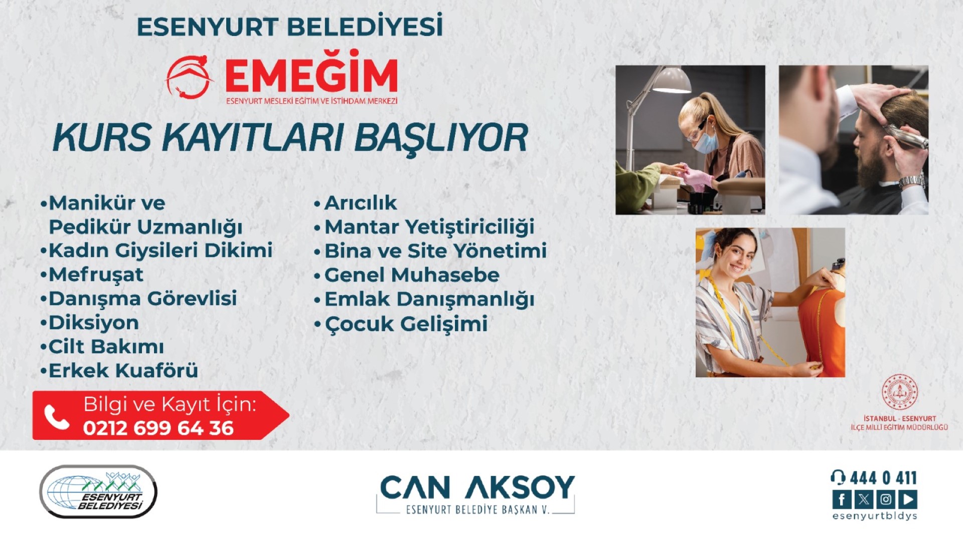 EMEĞİM Kurs Kayıtları Başlıyor